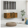 Image de Meuble TV chêne fumé 80x30x30 cm bois d ingénierie