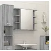 Image de Badkamerspiegelkast 80x20,5x64 cm bewerkt hout grijs sonoma815523