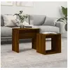 Image de Tables basses gigognes 2 pcs chêne marron bois d'ingénierie815542