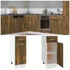 Image de Onderkast met lade 30x46x81,5 cm bewerkt hout gerookt eiken815567