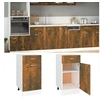 Image de Armoire de plancher à tiroir Chêne fumé 40x46x81,5 cm Bois