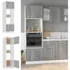 Image de Meuble micro-ondes "Lyon" Gris Sonoma 60 x 57 x 207 cm Bois d'ingénierie 815604