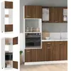 Image de Meuble micro-ondes "Lyon" Chêne brun 60 x 57 x 207 cm Bois d'ingénierie 815605
