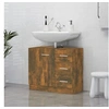 Image de Armoire de lavabo Chêne fumé 63x30x54 cm Bois d ingénierie