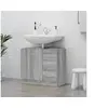 Image de Armoire de lavabo Sonoma gris 63x30x54 cm Bois d ingénierie