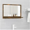 Image de Miroir de bain Chêne fumé 60x10,5x37 cm Bois d ingénierie