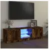 Image de Meuble TV avec lumières LED chêne fumé 120x30x35,5 cm