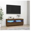 Image de Meuble TV avec lumières LED chêne marron 100x35x40 cm