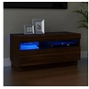 Image de Meuble TV avec lumières LED chêne marron 80x35x40 cm