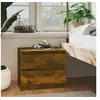 Image de Tables de chevet 2pcs Chêne fumé 50x39x43,5cm Bois d ingénierie