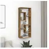 Image de Wandschap 36x16x90 cm bewerkt hout gerookt eikenkleurig815846