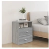 Image de Table de chevet Sonoma gris 50x32x60 cm