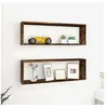 Image de Wandschappen kubus 2 st 80x15x26,5 cm hout gerookt eikenkleurig815915