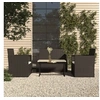Image de Resine tressee Ensembles canapés, fauteuils et tables de jardin noir 4 pieces 80.0 x 40 x 37 4 personnes