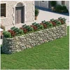 Image de Lit Surélevé à Gabion Parterre de Fleurs Support de Plante Jardinière Pot de Fleurs Jardin Terrasse Extérieur Fer 152049