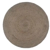 Image de Vloerkleed handgemaakt rond 210 cm jute grijs343594