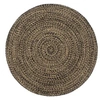 Image de Tapis fait à la main Jute Noir et marron 210 cm