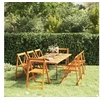 Image de Chaises pliables de jardin lot de 8 Bois d acacia massif