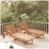 Image de Ensemble de chaises longues lot de 2 table Bois acacia massif