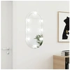 Image de Miroir avec éclairage LED 80x40 cm Verre Ovale