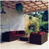 Image de Salon de jardin modulable resine tressee rouge 6 pieces 60.0 x 60 x 30 5 personnes