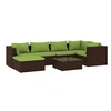Image de Salon de jardin resine tressee vert 7 pieces x 70 x 60.5 6 personnes