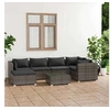 Image de Salon de jardin modulable resine tressee gris 7 pieces 70 x 70 x 60.5 6 personnes
