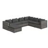 Image de Salon de jardin resine tressee gris 7 pieces x 70 x 60.5 7 personnes
