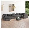Image de Salon de jardin resine tressee gris 8 pieces x 70 x 60.5 7 personnes