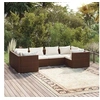 Image de Salon de jardin modulable resine tressee 6 personnes beige 70 x 70 x 60.5 cm 6 pieces