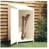 Image de 152179 Remise de jardin Blanc 55x52x112 cm Bois de sapin solide