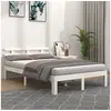 Image de Cadre de lit sans matelas blanc 140x190 cm