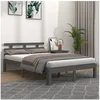 Image de Bedframe massief hout grijs 150x200 cm814761