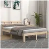 Image de Cadre de lit sans matelas bois massif 160x200 cm