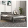 Image de Bedframe massief hout grijs 200x200 cm814776