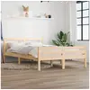 Image de Cadre de lit sans matelas bois massif 140x190 cm