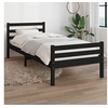 Image de Bedframe massief hout zwart 100x200 cm814813
