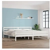 Image de Bedframe massief hout wit 200x200 cm814840