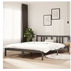 Image de Bedframe massief hout grijs 150x200 cm814891