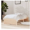 Image de Cadre de lit sans matelas bois massif 75x190 cm