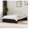 Image de Bedframe massief hout zwart 120x190 cm814923