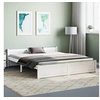 Image de Bedframe massief hout wit 150x200 cm815050