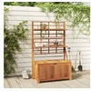 Image de Boîte de rangement avec treillis 99x50x160 cm Acacia massif 318760