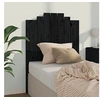 Image de Hoofdbord 81x4x110 cm massief grenenhout zwart818449