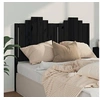 Image de Tête de lit Noir 146x4x110 cm Bois massif de pin