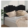 Image de Tête de lit Noir 206x4x110 cm Bois massif de pin
