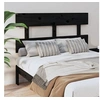 Image de Tête de lit Noir 124x3x81 cm Bois massif de pin