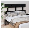 Image de Tête de lit Noir 144x3x81 cm Bois massif de pin