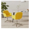 Image de Lot de 2 chaise H. 70 cm non pliable en metal interieur jaune
