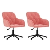 Image de Lot de 2 chaise en plastique non pliable interieur H. 72 cm rose
